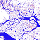 This map shows the upper stretches of the Yenisei River in Russia and captures the spatial and temporal patterns in surface water. Dark blue colors are areas of permanent water and the pink colors show areas of where water occurs less often. (Image: © EC-Joint Research Centre / Google, 2016)
